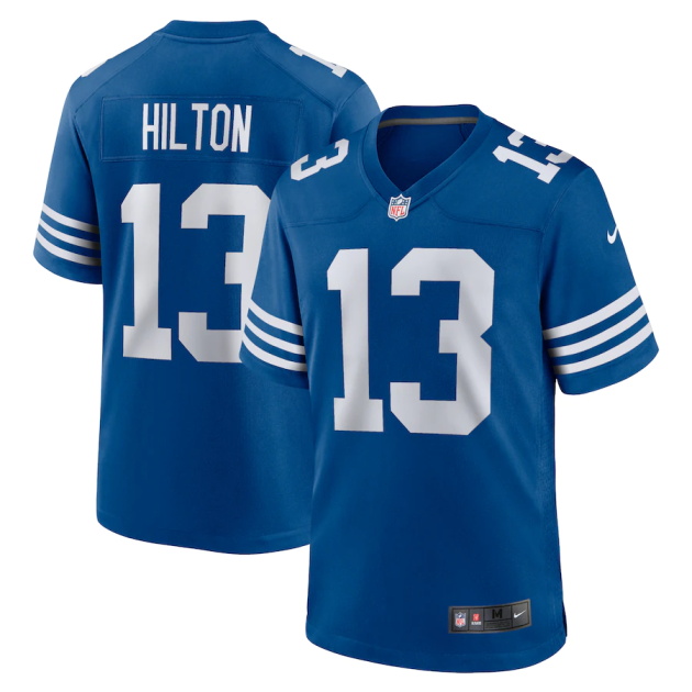 mens nike ty hilton royal indianapolis colts alternate game jersey